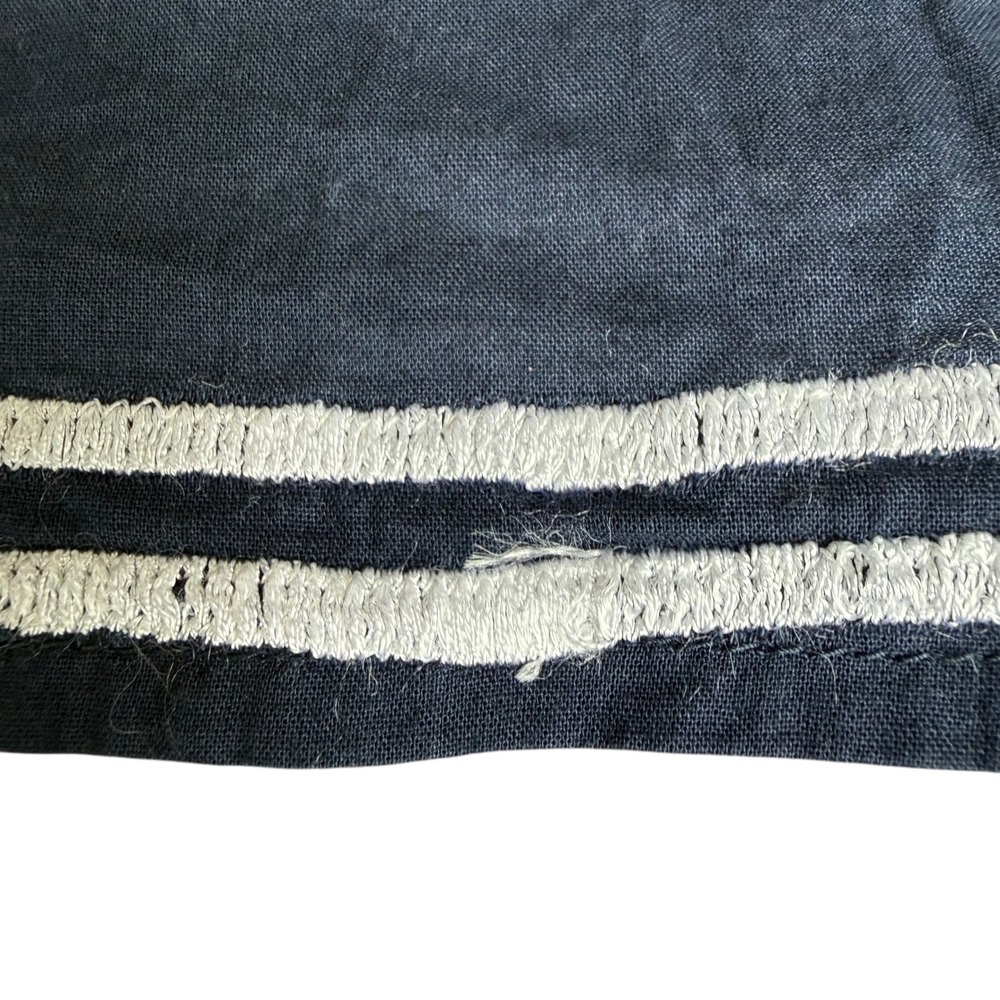 Gretchen Scott Cotton Embroidered Tunic The Reef Navy Blue White Coral Top XL - Picture 8 of 11